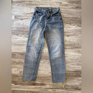 High-Rise Women's Light Blue Straight Jeans